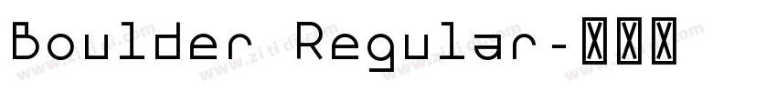 Boulder Regular字体转换